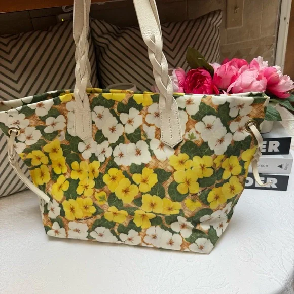Dooney & Bourke Floral Tote with Yellow and Green Design - Picture 6 of 12